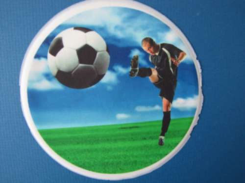 Soccer Themed Edible Icing Image - Click Image to Close